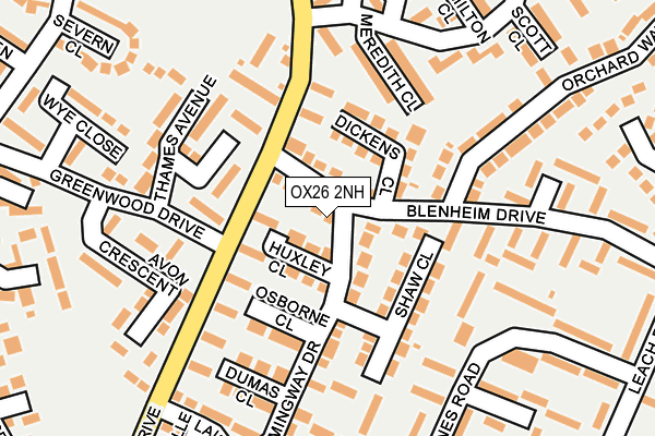 OX26 2NH map - OS OpenMap – Local (Ordnance Survey)