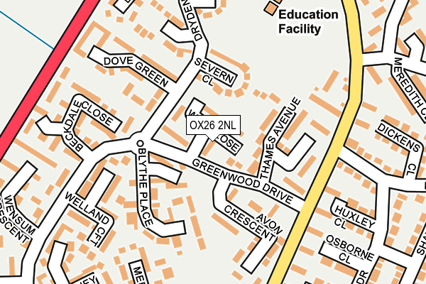 OX26 2NL map - OS OpenMap – Local (Ordnance Survey)