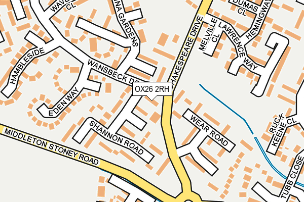 OX26 2RH map - OS OpenMap – Local (Ordnance Survey)