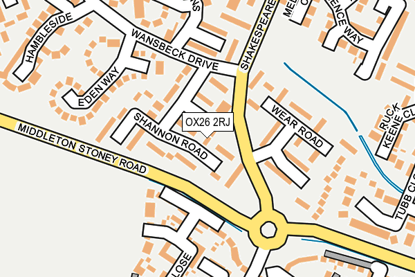 OX26 2RJ map - OS OpenMap – Local (Ordnance Survey)