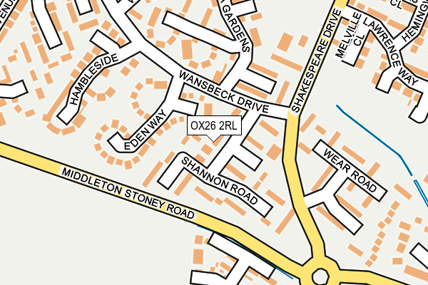 OX26 2RL map - OS OpenMap – Local (Ordnance Survey)