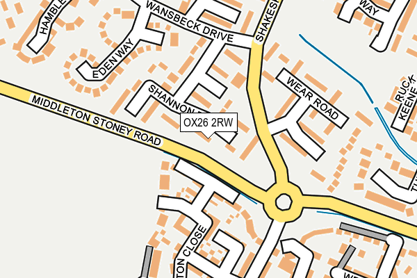 OX26 2RW map - OS OpenMap – Local (Ordnance Survey)