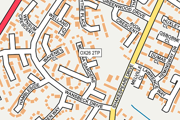 OX26 2TP map - OS OpenMap – Local (Ordnance Survey)