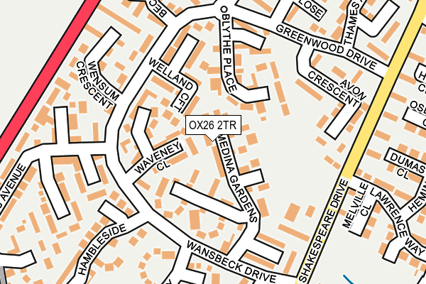 OX26 2TR map - OS OpenMap – Local (Ordnance Survey)