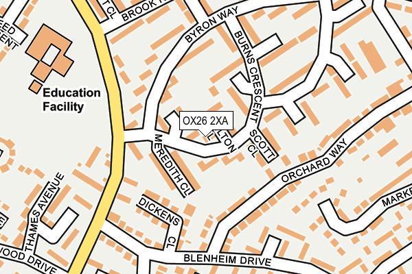 OX26 2XA map - OS OpenMap – Local (Ordnance Survey)