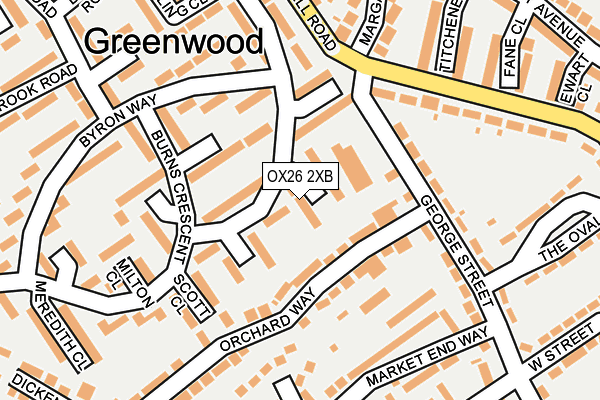 OX26 2XB map - OS OpenMap – Local (Ordnance Survey)