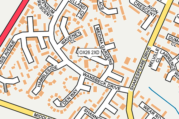 OX26 2XD map - OS OpenMap – Local (Ordnance Survey)