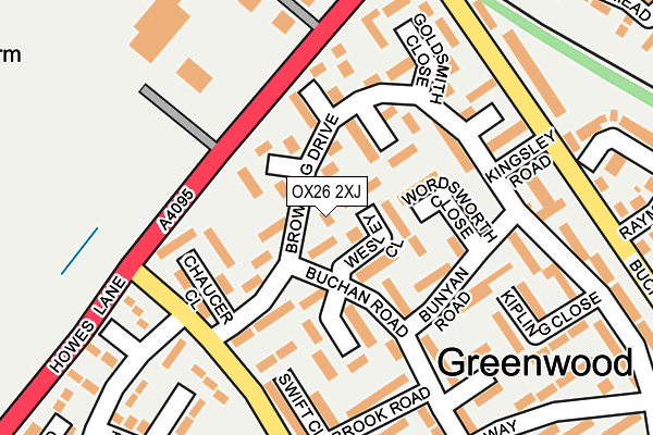 OX26 2XJ map - OS OpenMap – Local (Ordnance Survey)