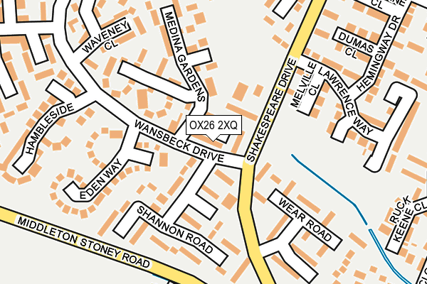 OX26 2XQ map - OS OpenMap – Local (Ordnance Survey)