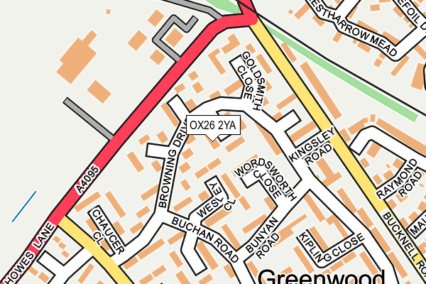 OX26 2YA map - OS OpenMap – Local (Ordnance Survey)