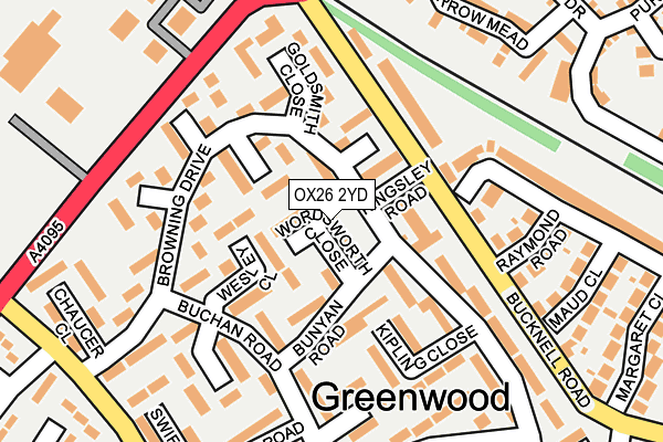 OX26 2YD map - OS OpenMap – Local (Ordnance Survey)