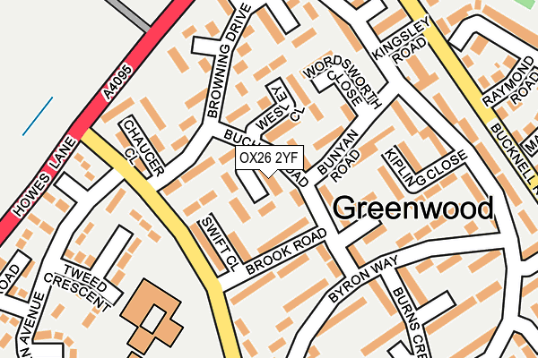 OX26 2YF map - OS OpenMap – Local (Ordnance Survey)