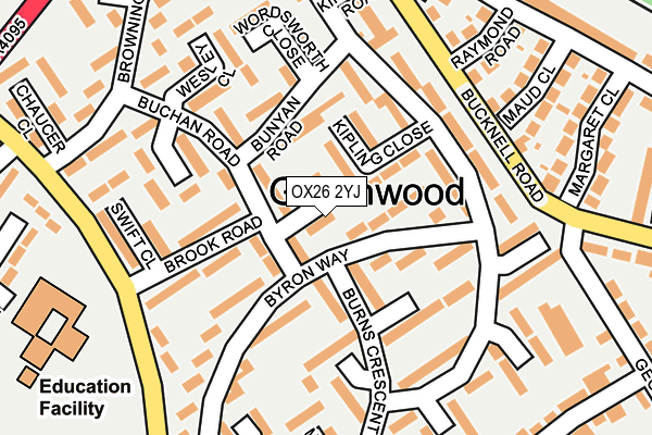 OX26 2YJ map - OS OpenMap – Local (Ordnance Survey)