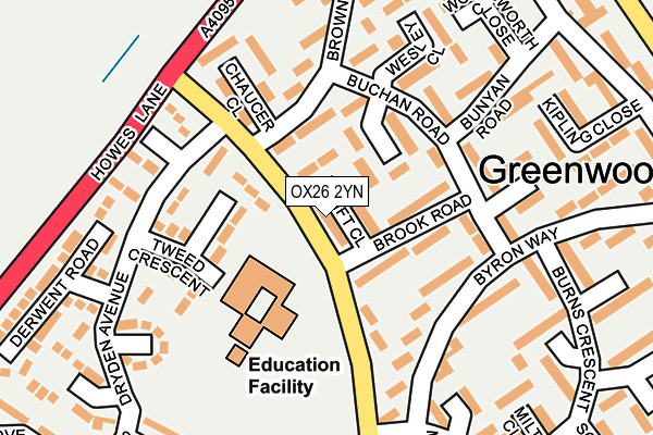 OX26 2YN map - OS OpenMap – Local (Ordnance Survey)