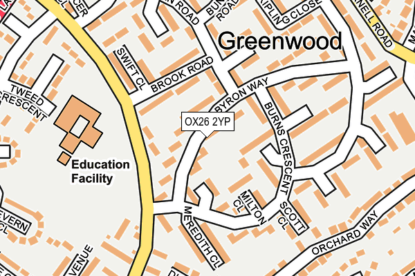 OX26 2YP map - OS OpenMap – Local (Ordnance Survey)