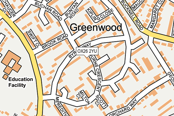 OX26 2YU map - OS OpenMap – Local (Ordnance Survey)