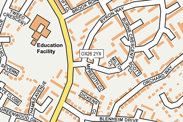 OX26 2YX map - OS OpenMap – Local (Ordnance Survey)