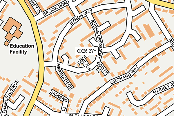 OX26 2YY map - OS OpenMap – Local (Ordnance Survey)