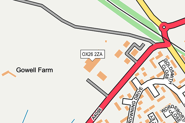 OX26 2ZA map - OS OpenMap – Local (Ordnance Survey)