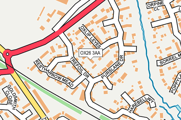 OX26 3AA map - OS OpenMap – Local (Ordnance Survey)