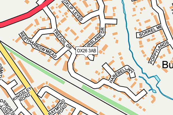 OX26 3AB map - OS OpenMap – Local (Ordnance Survey)