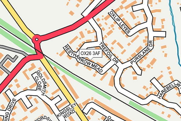 OX26 3AF map - OS OpenMap – Local (Ordnance Survey)