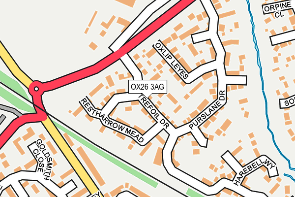 OX26 3AG map - OS OpenMap – Local (Ordnance Survey)