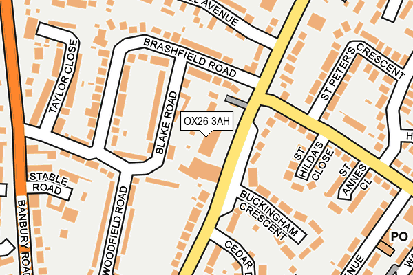 OX26 3AH map - OS OpenMap – Local (Ordnance Survey)