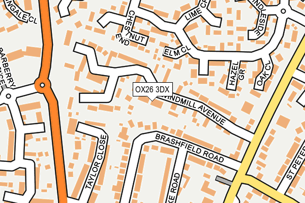 OX26 3DX map - OS OpenMap – Local (Ordnance Survey)