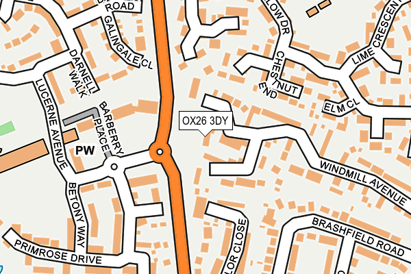 OX26 3DY map - OS OpenMap – Local (Ordnance Survey)