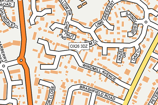 OX26 3DZ map - OS OpenMap – Local (Ordnance Survey)