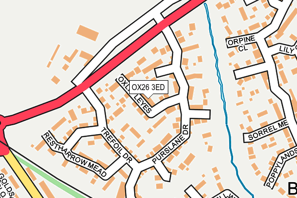 OX26 3ED map - OS OpenMap – Local (Ordnance Survey)