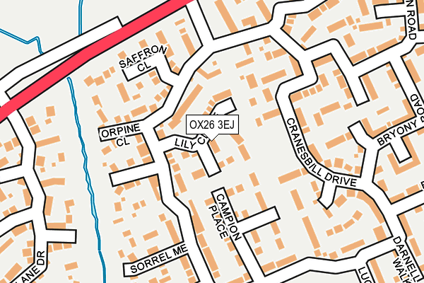 OX26 3EJ map - OS OpenMap – Local (Ordnance Survey)