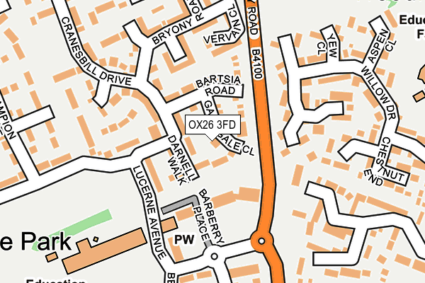 OX26 3FD map - OS OpenMap – Local (Ordnance Survey)