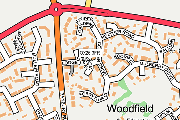 OX26 3FR map - OS OpenMap – Local (Ordnance Survey)