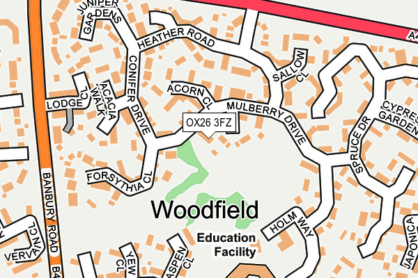 OX26 3FZ map - OS OpenMap – Local (Ordnance Survey)