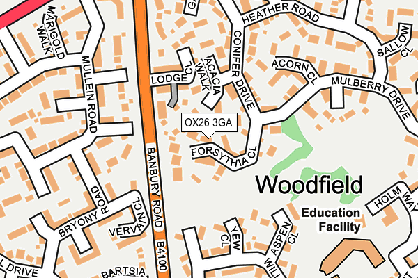 OX26 3GA map - OS OpenMap – Local (Ordnance Survey)
