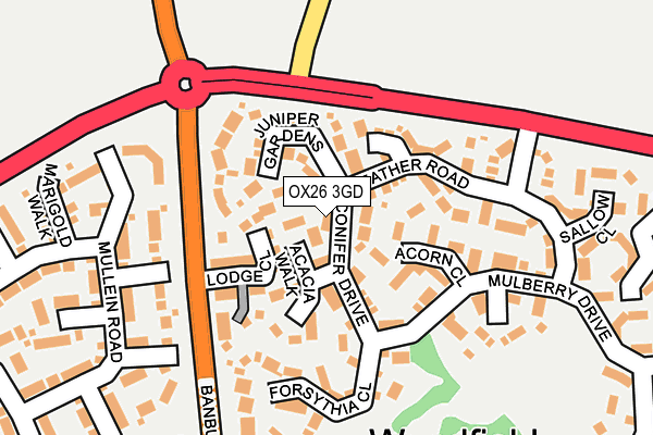 OX26 3GD map - OS OpenMap – Local (Ordnance Survey)