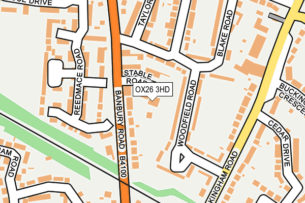 OX26 3HD map - OS OpenMap – Local (Ordnance Survey)