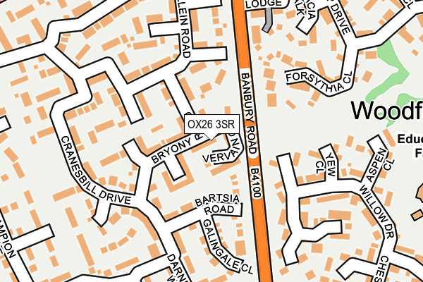 OX26 3SR map - OS OpenMap – Local (Ordnance Survey)