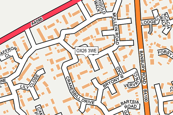 OX26 3WE map - OS OpenMap – Local (Ordnance Survey)