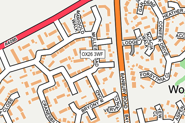 OX26 3WF map - OS OpenMap – Local (Ordnance Survey)