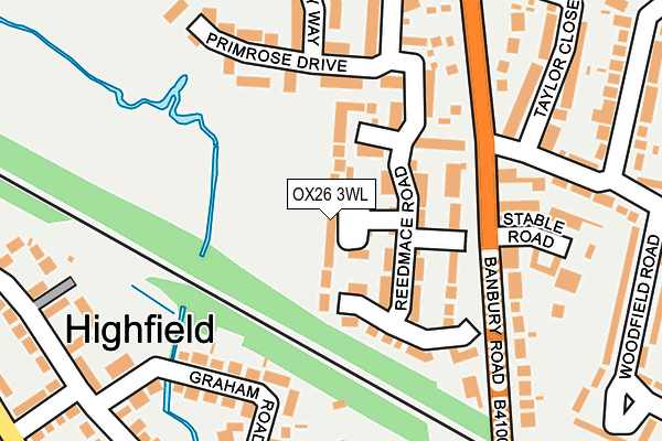 OX26 3WL map - OS OpenMap – Local (Ordnance Survey)