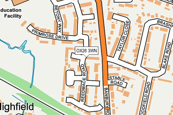 OX26 3WN map - OS OpenMap – Local (Ordnance Survey)
