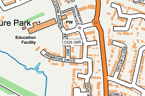 OX26 3WR map - OS OpenMap – Local (Ordnance Survey)