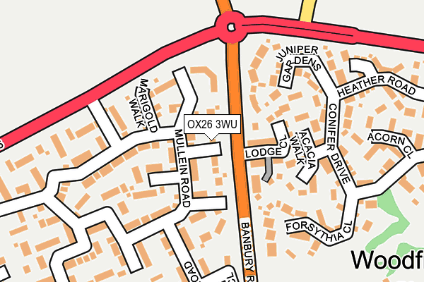 OX26 3WU map - OS OpenMap – Local (Ordnance Survey)