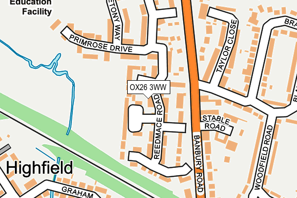 OX26 3WW map - OS OpenMap – Local (Ordnance Survey)