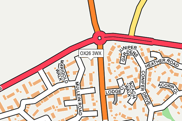 OX26 3WX map - OS OpenMap – Local (Ordnance Survey)