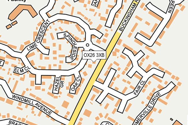 OX26 3XB map - OS OpenMap – Local (Ordnance Survey)