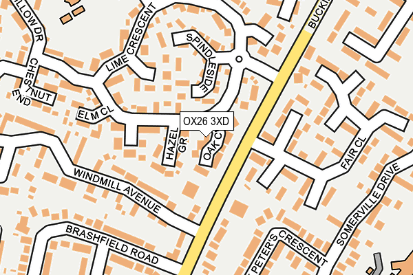 OX26 3XD map - OS OpenMap – Local (Ordnance Survey)